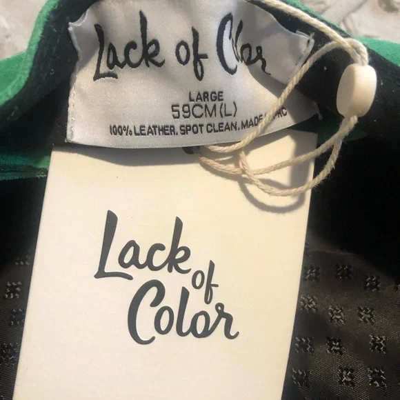 Lack Of Color Lola Suede Green Hat. NWT! Sz M & L